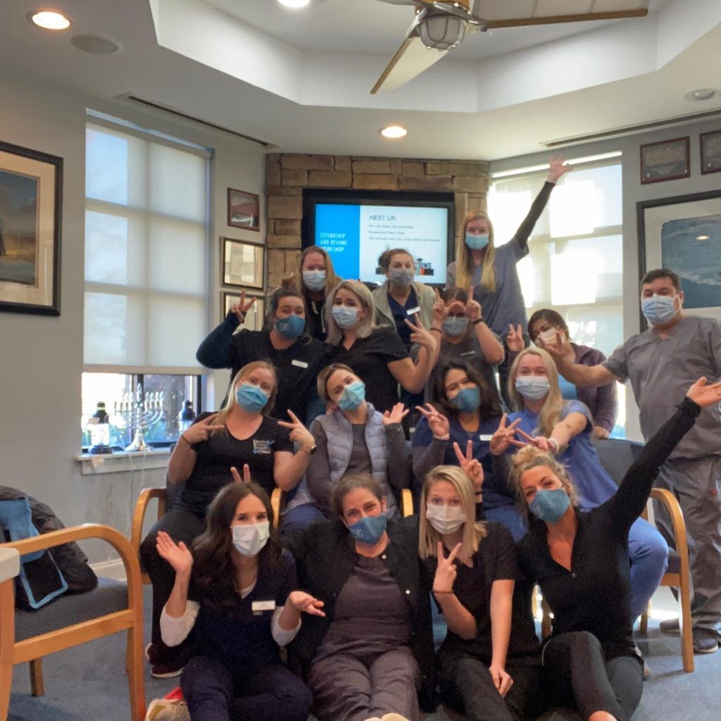 dental assisting school graduates celebrate their last day of class
