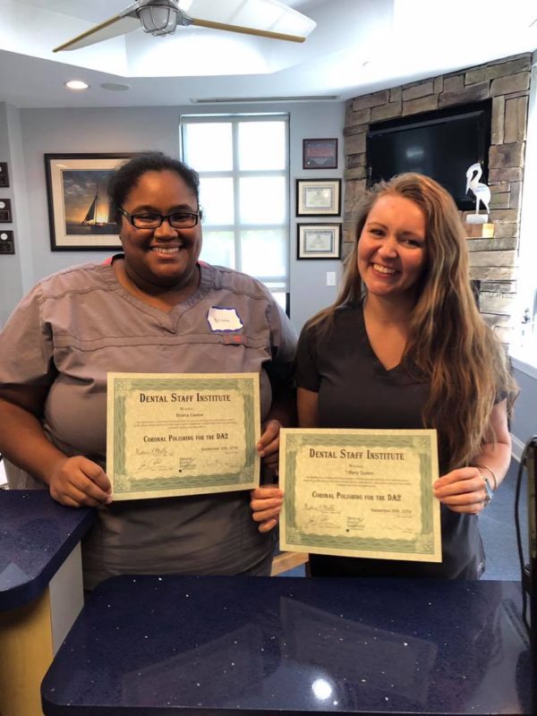 Great Coronal Polishing for the DA2 class last week! Dental Staff